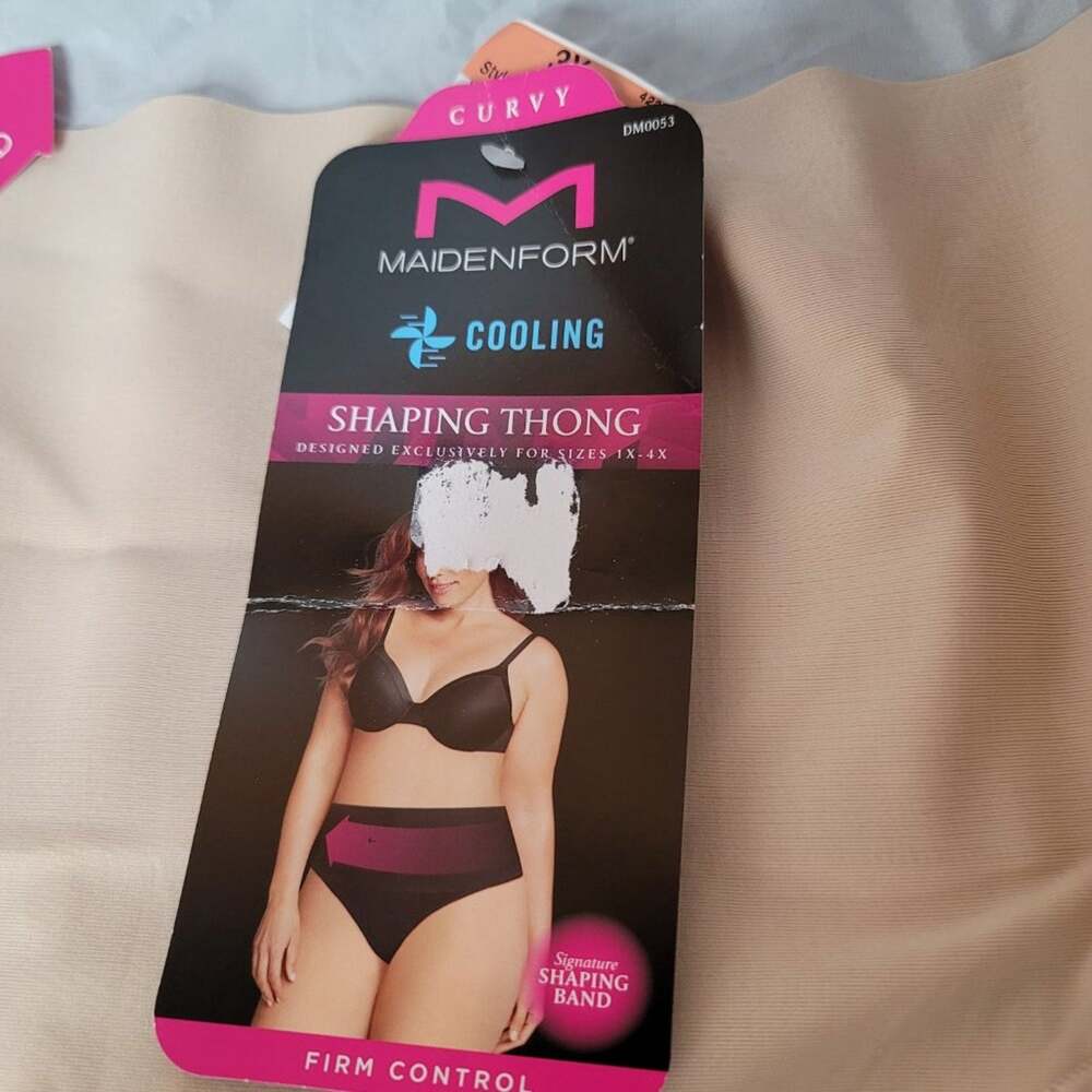 Maidenform Curvy Tame Your Tummy Tailored Thong Size 3XLarge - Picture 3 of 6